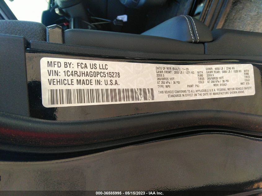 2023 JEEP GRAND CHEROKEE ALTITUDE - 1C4RJHAG0PC515278