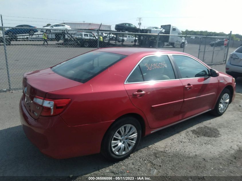 2014 TOYOTA CAMRY HYBRID LE/XLE/SE LIMITED EDITION - 4T1BD1FK5EU137247