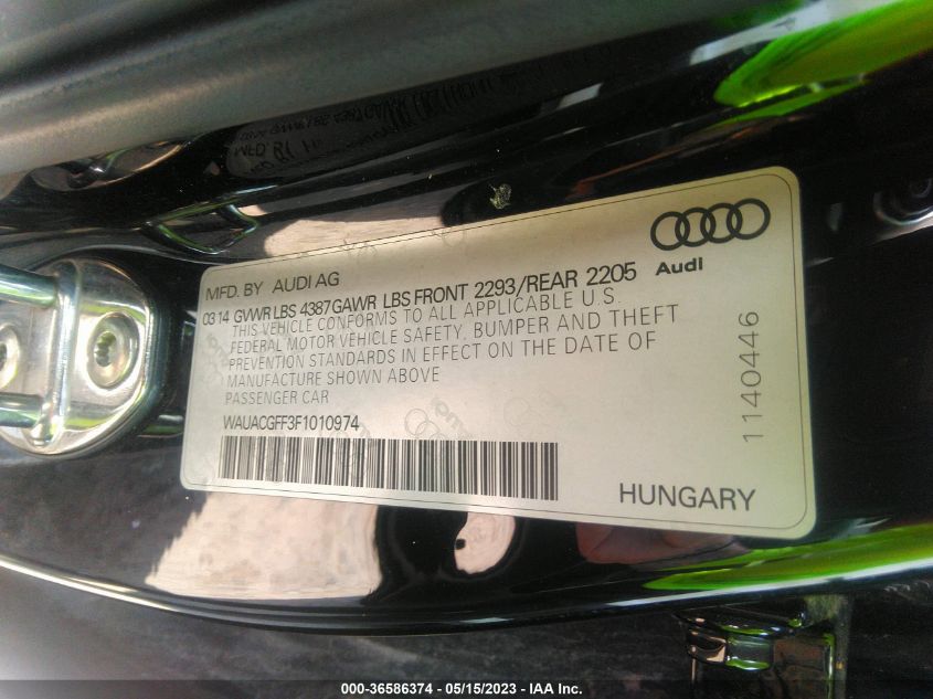 2015 AUDI A3 1.8T PREMIUM - WAUACGFF3F1010974