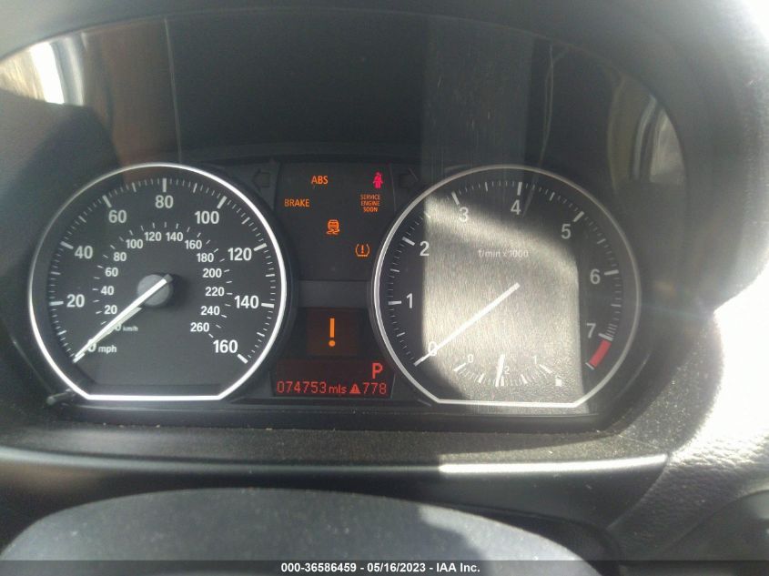 2013 BMW 1 SERIES 128I WBAUP7C54DVP25183