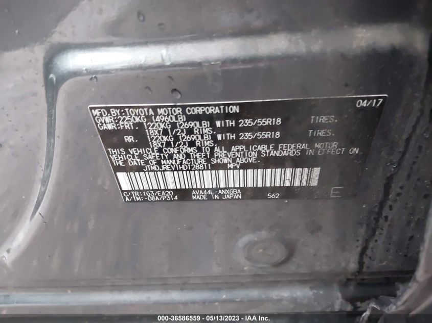 2017 TOYOTA RAV4 HYBRID LIMITED JTMDJREV1HD128811