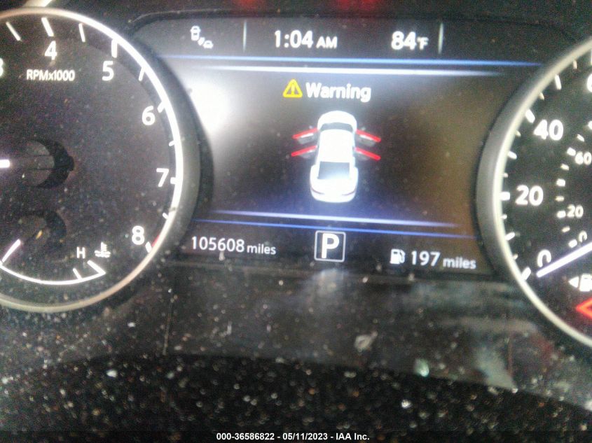 2019 NISSAN MAXIMA SV - 1N4AA6AV2KC368170