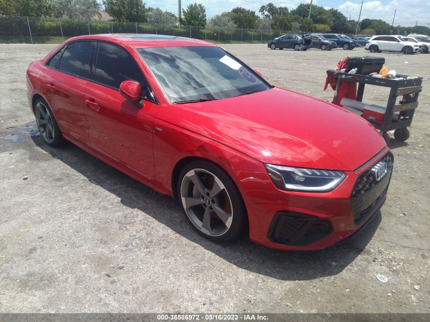 2021 AUDI A4 SEDAN S LINE PREMIUM PLUS - WAUEAAF43MN007310