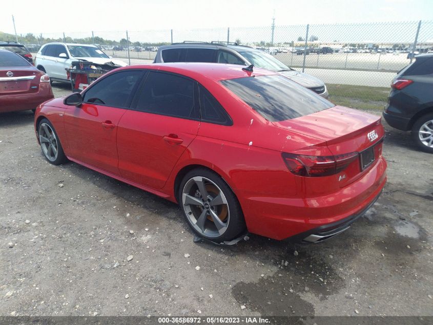 2021 AUDI A4 SEDAN S LINE PREMIUM PLUS - WAUEAAF43MN007310