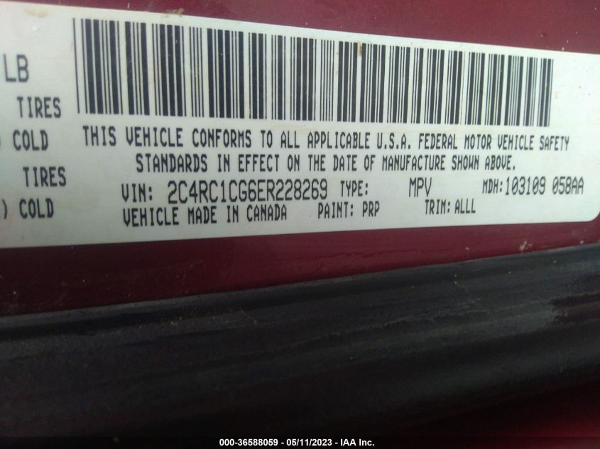 2014 CHRYSLER TOWN & COUNTRY TOURING-L - 2C4RC1CG6ER228269