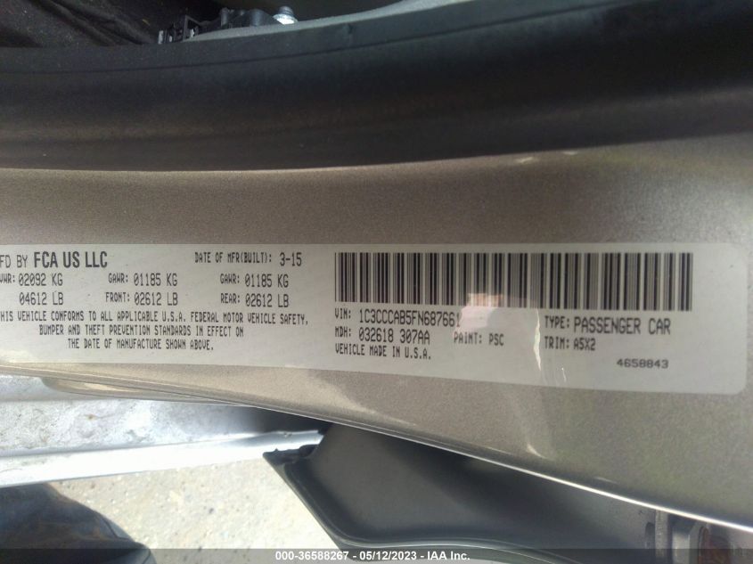 2015 CHRYSLER 200 LIMITED - 1C3CCCAB5FN687661