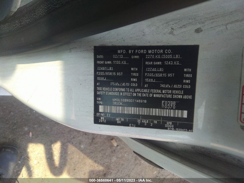 2013 FORD TRANSIT CONNECT XLT - NM0LS6BN9DT146918