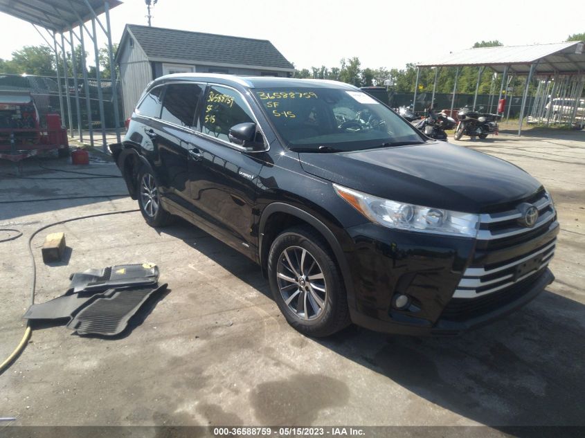 2017 TOYOTA HIGHLANDER HYBRID XLE - 5TDJGRFH0HS033882