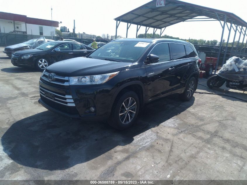 2017 TOYOTA HIGHLANDER HYBRID XLE - 5TDJGRFH0HS033882