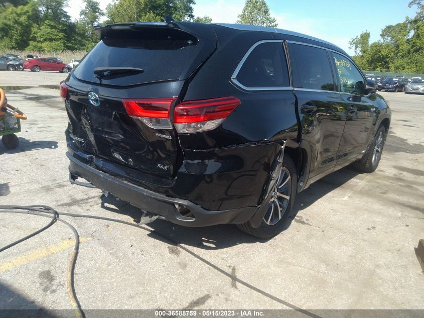 2017 TOYOTA HIGHLANDER HYBRID XLE - 5TDJGRFH0HS033882