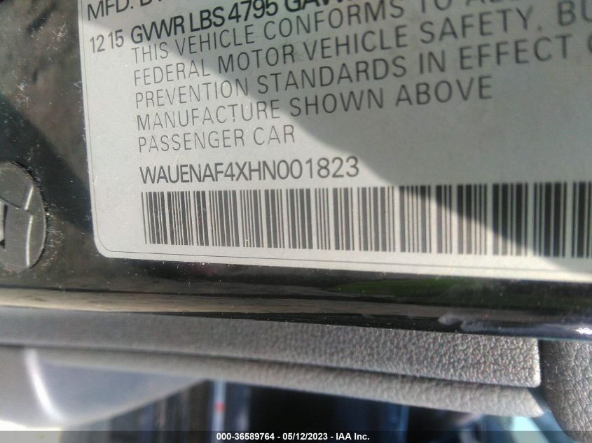 2017 AUDI A4 PREMIUM PLUS - WAUENAF4XHN001823