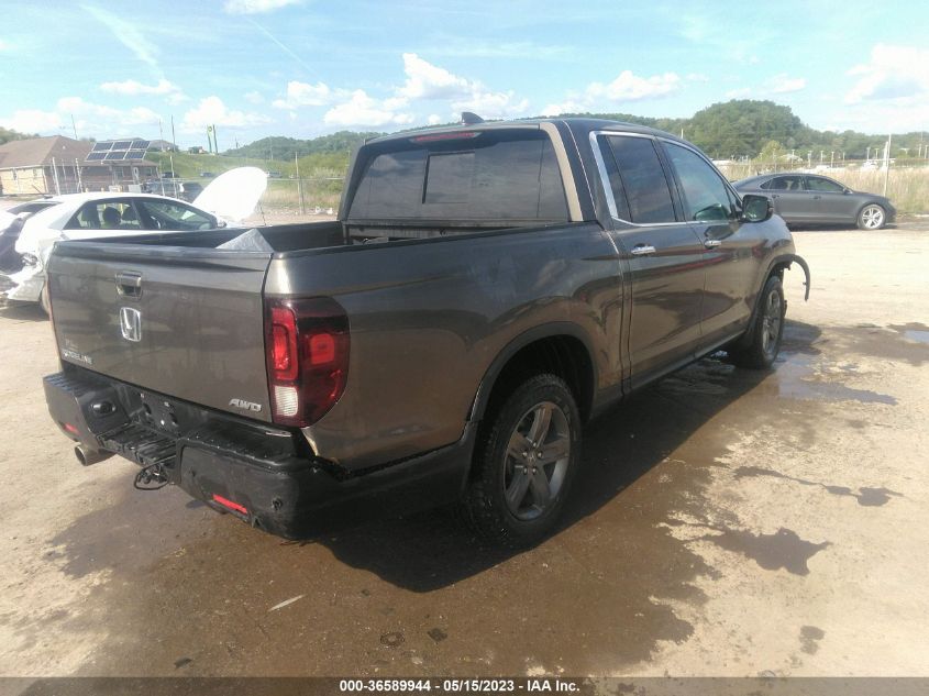 2021 HONDA RIDGELINE RTL-E - 5FPYK3F79MB023813