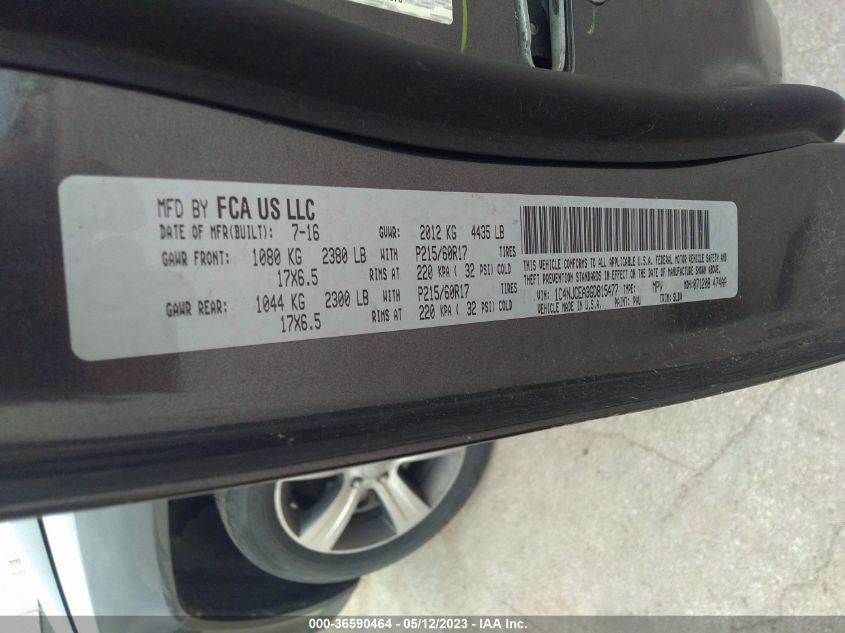2016 JEEP COMPASS HIGH ALTITUDE EDITION - 1C4NJCEA3GD815477