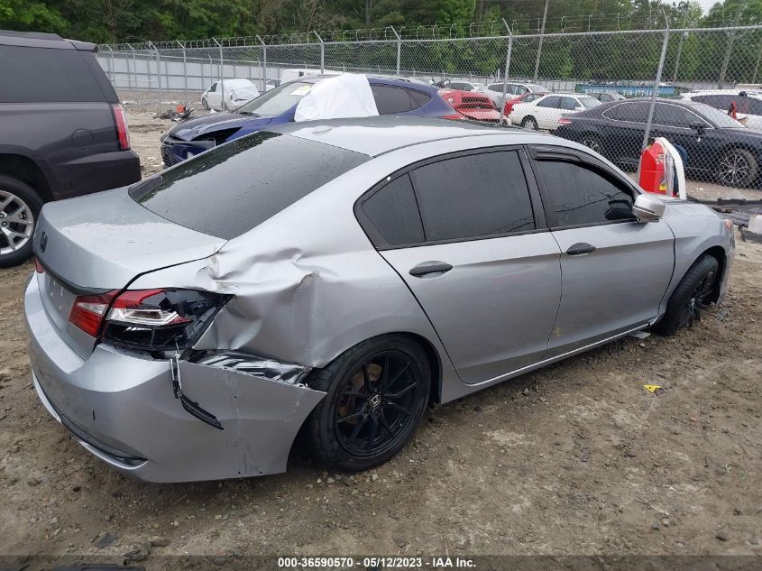 2016 HONDA ACCORD SEDAN EX-L - 1HGCR2F80GA215010
