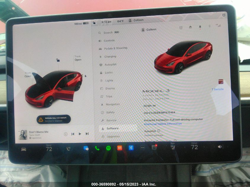 2021 TESLA MODEL 3 LONG RANGE - 5YJ3E1EB1MF875464