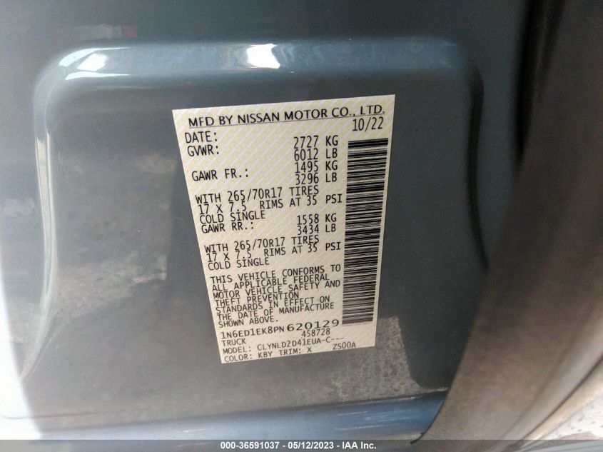 2023 NISSAN FRONTIER PRO-4X - 1N6ED1EK8PN620129