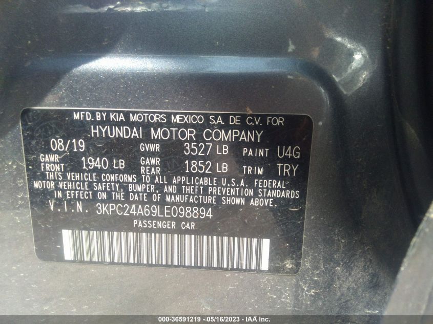 2020 HYUNDAI ACCENT SE - 3KPC24A69LE098894