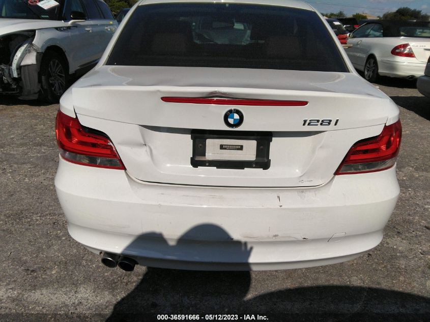 2013 BMW 1 SERIES 128I - WBAUP7C55DVP25175