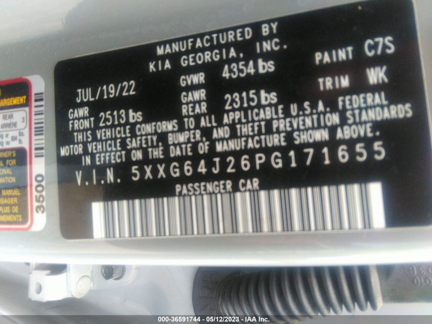 2023 KIA K5 GT-LINE - 5XXG64J26PG171655