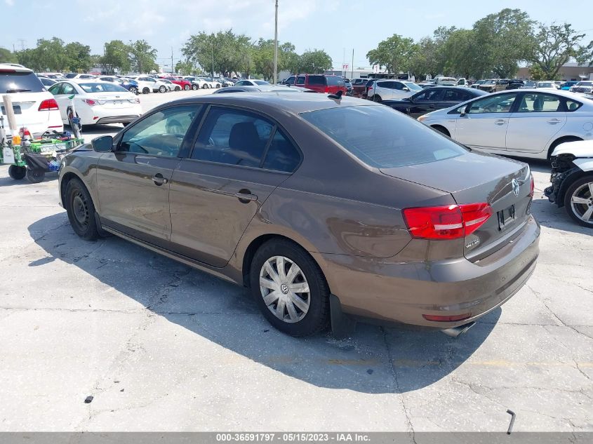 2015 VOLKSWAGEN JETTA SEDAN 2.0L S W/TECHNOLOGY - 3VW2K7AJ0FM277706