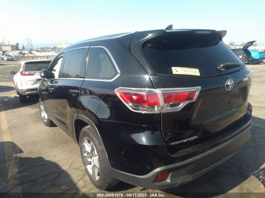 2014 TOYOTA HIGHLANDER LIMITED - 5TDDKRFH0ES052553