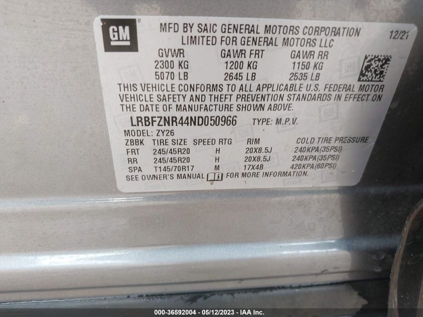2022 BUICK ENVISION ESSENCE - LRBFZNR44ND050966
