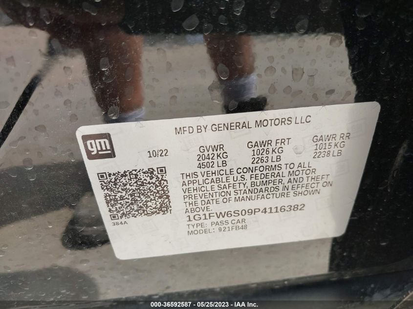 2023 CHEVROLET BOLT EV 1LT - 1G1FW6S09P4116382