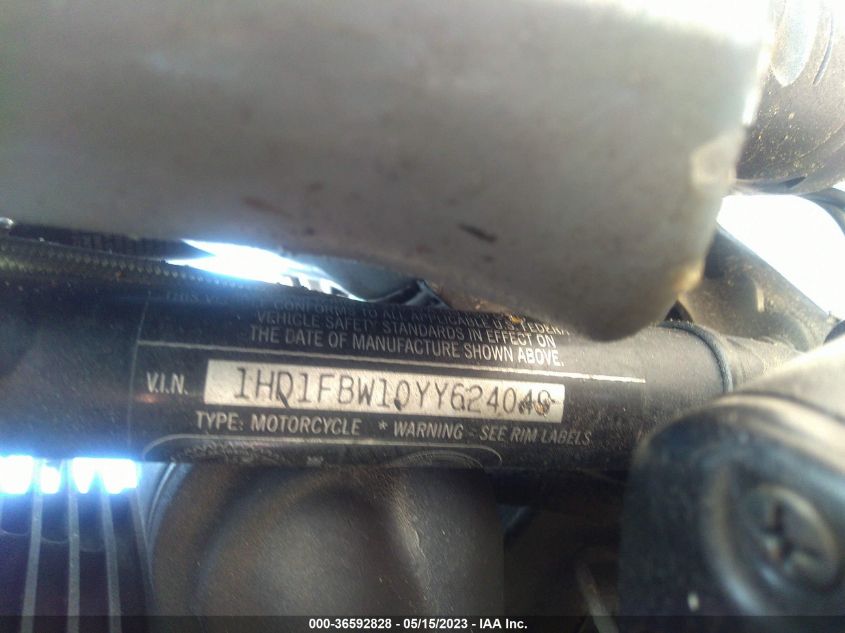 2000 HARLEY-DAVIDSON FLHRI - 1HD1FBW10YY624049