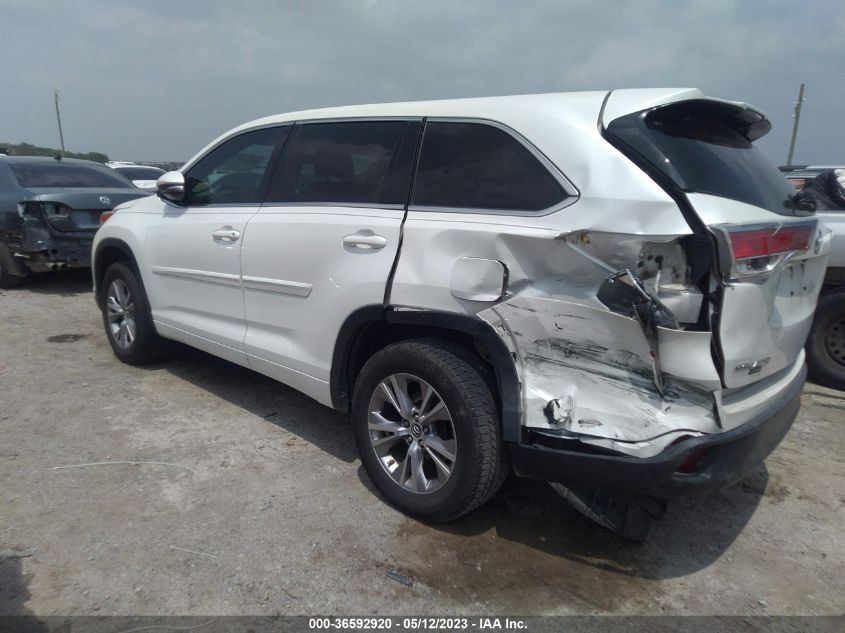 2016 TOYOTA HIGHLANDER LE - 5TDZKRFHXGS122102
