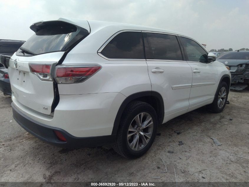2016 TOYOTA HIGHLANDER LE - 5TDZKRFHXGS122102