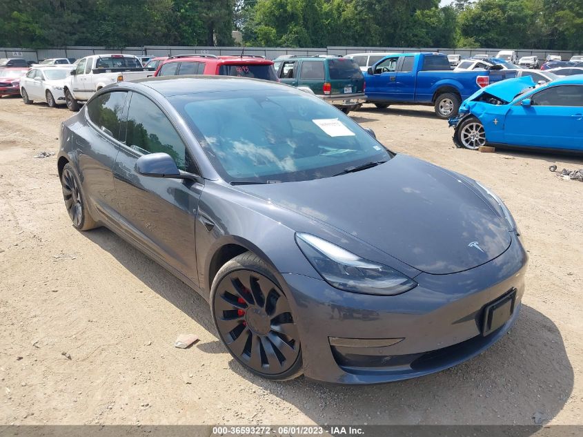 2022 TESLA MODEL 3 PERFORMANCE - 5YJ3E1EC8NF163267