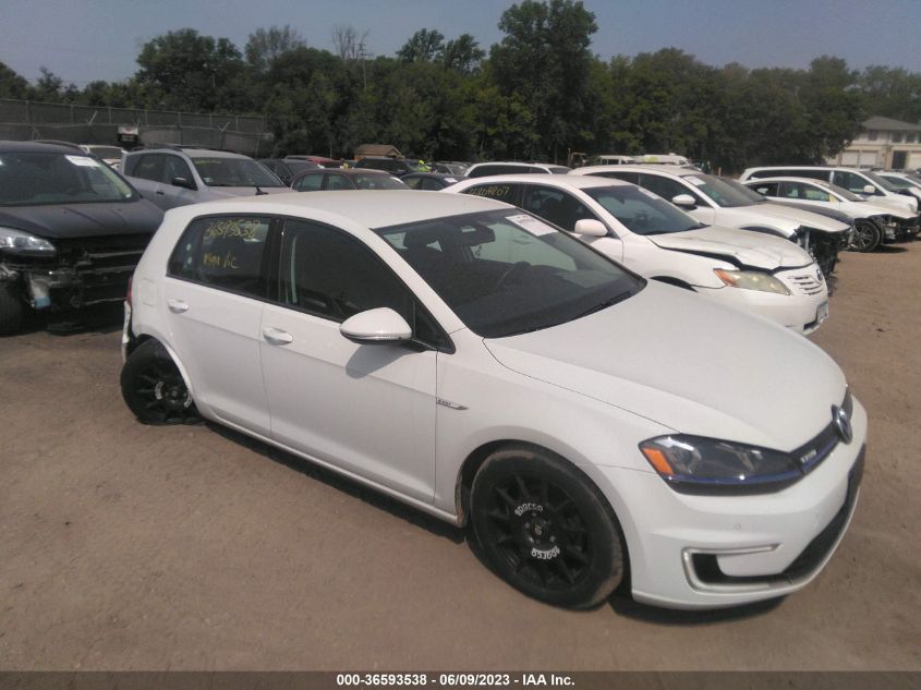 2016 VOLKSWAGEN E-GOLF SEL PREMIUM - WVWPP7AUXGW909973