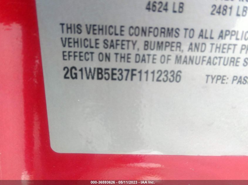 2015 CHEVROLET IMPALA LIMITED LT - 2G1WB5E37F1112336