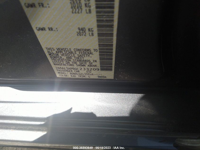 2016 NISSAN ALTIMA 2.5 - 1N4AL3AP6GC233209