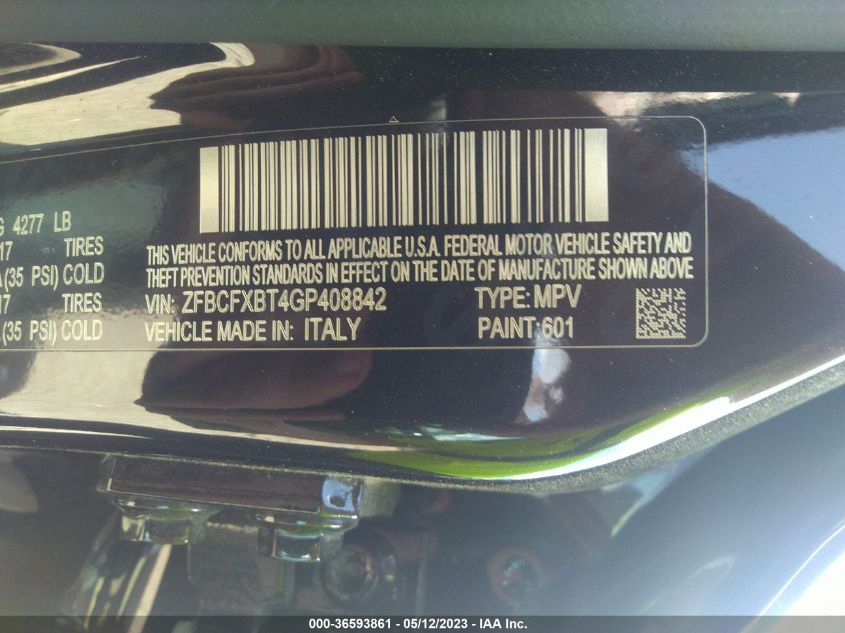 2016 FIAT 500X EASY - ZFBCFXBT4GP408842