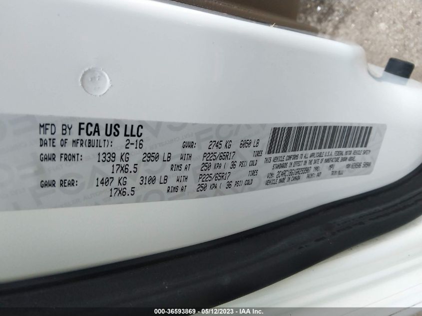 2016 CHRYSLER TOWN & COUNTRY TOURING - 2C4RC1BG1GR293907