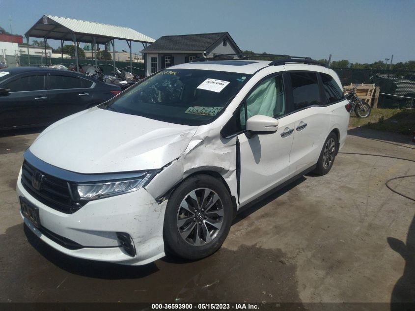 2021 HONDA ODYSSEY EX-L - 5FNRL6H74MB014767
