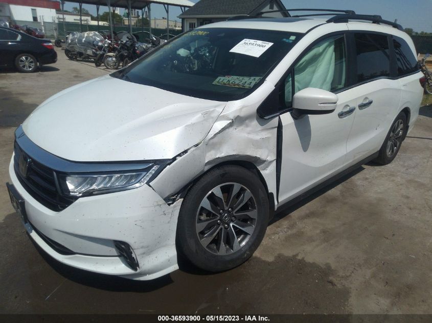 2021 HONDA ODYSSEY EX-L - 5FNRL6H74MB014767
