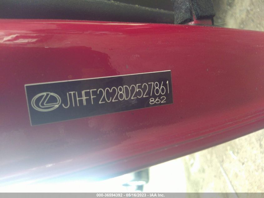 2013 LEXUS IS 250C JTHFF2C28D2527861