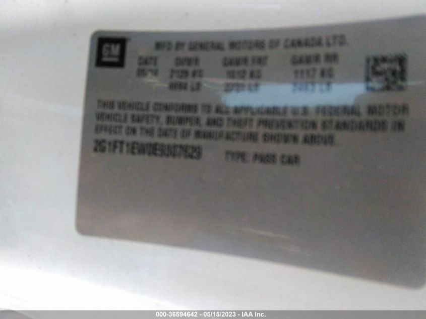 2014 CHEVROLET CAMARO SS - 2G1FT1EW0E9307629