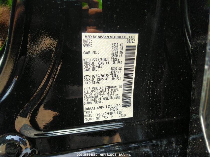 2023 NISSAN TITAN PLATINUM RESERVE - 1N6AA1ED9PN101521