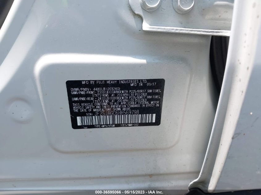 2017 SUBARU FORESTER PREMIUM - JF2SJAGC6HH569798