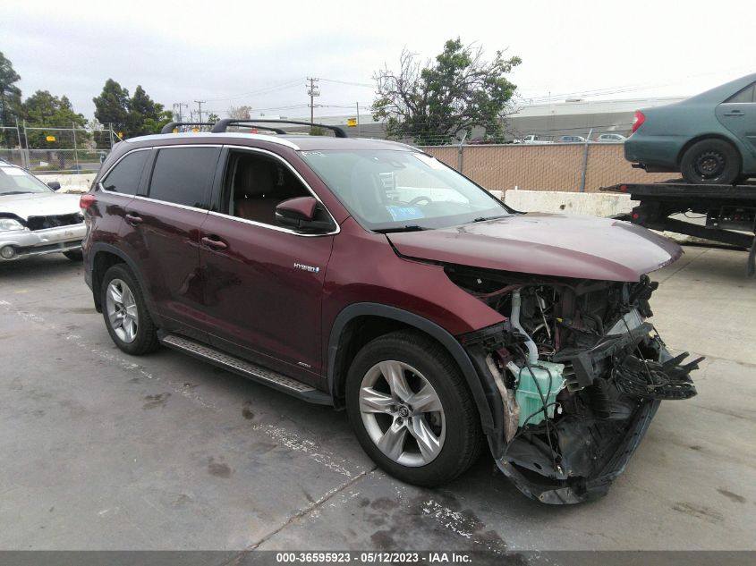 2017 TOYOTA HIGHLANDER HYBRID LIMITED - 5TDDGRFH0HS025875