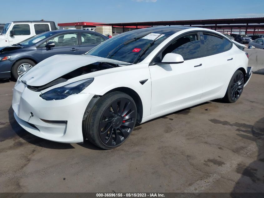 2022 TESLA MODEL 3 PERFORMANCE - 5YJ3E1EC3NF156789