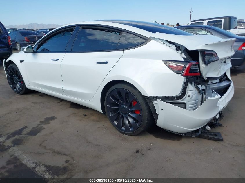 2022 TESLA MODEL 3 PERFORMANCE - 5YJ3E1EC3NF156789
