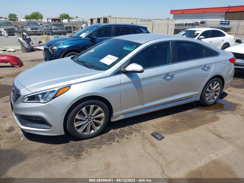 2015 HYUNDAI SONATA 2.4L SPORT - 5NPE34AF2FH059456