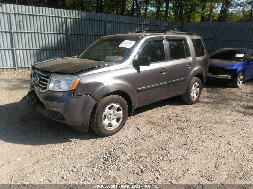 2014 HONDA PILOT LX - 5FNYF4H28EB021878