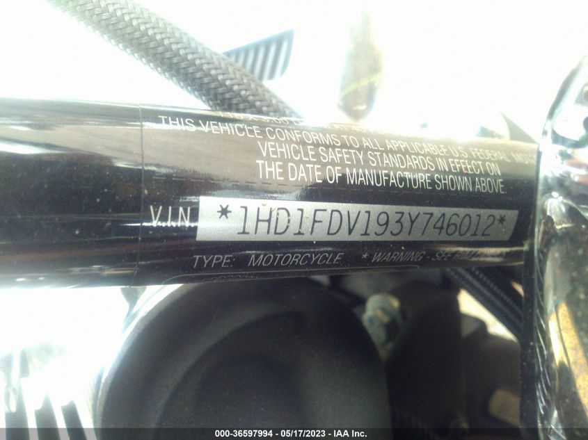 2003 HARLEY-DAVIDSON FLHR - 1HD1FDV193Y746012