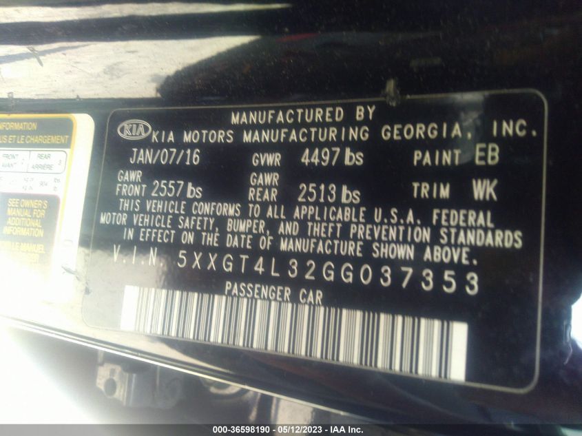2016 KIA OPTIMA LX - 5XXGT4L32GG037353