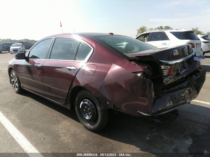 2016 HONDA ACCORD SEDAN EX - 1HGCR2F72GA109410